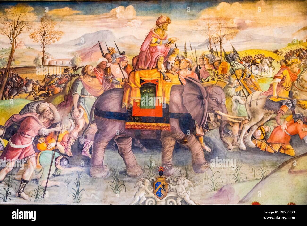 Frescoe avec Hannibal à Rome dans le Musée Capitoline à Rome, Italie Banque D'Images