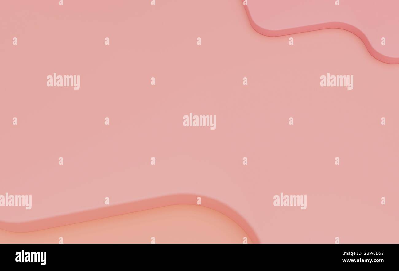 Fond minimal monochrome rose pastel, illustration de rendu 3d Banque D'Images