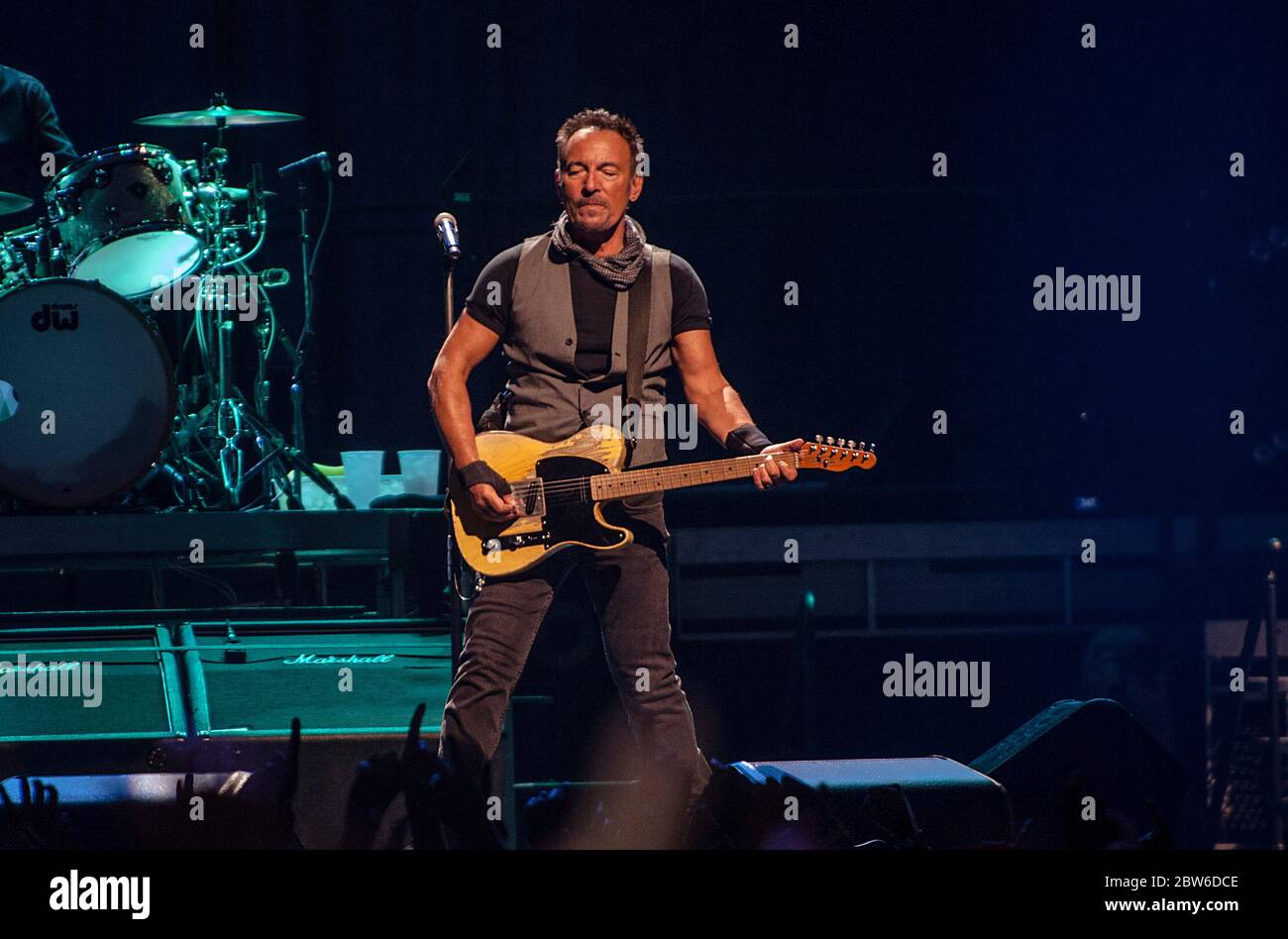 Bruce Springsteen, sur scène à Paris, France, juillet 2016 Banque D'Images