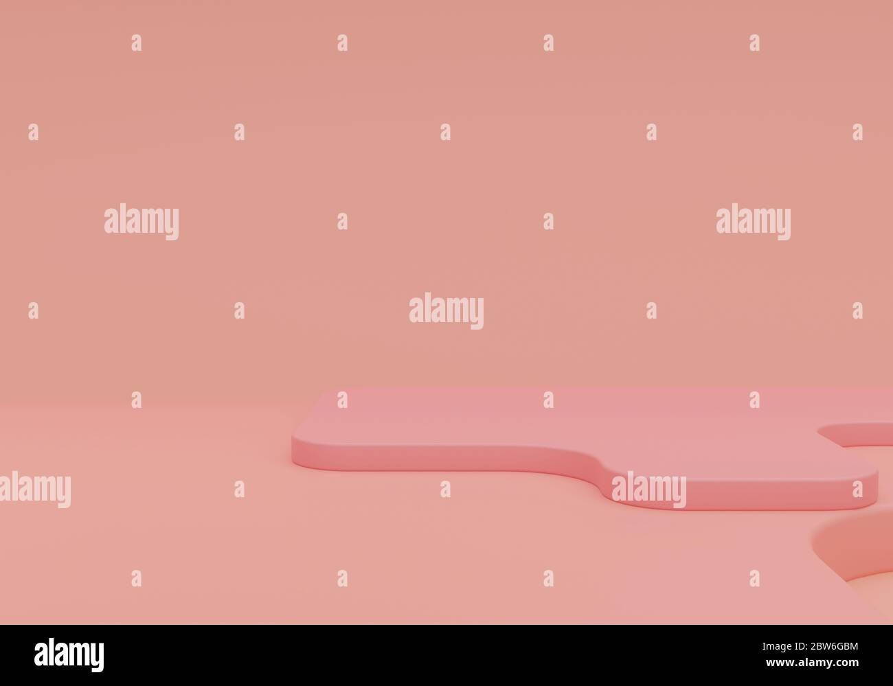 Fond de plan cosmétique monochrome pastel rose pour la présentation des produits, pour l'illustration du magazine de mode. illustration de rendu 3d Banque D'Images