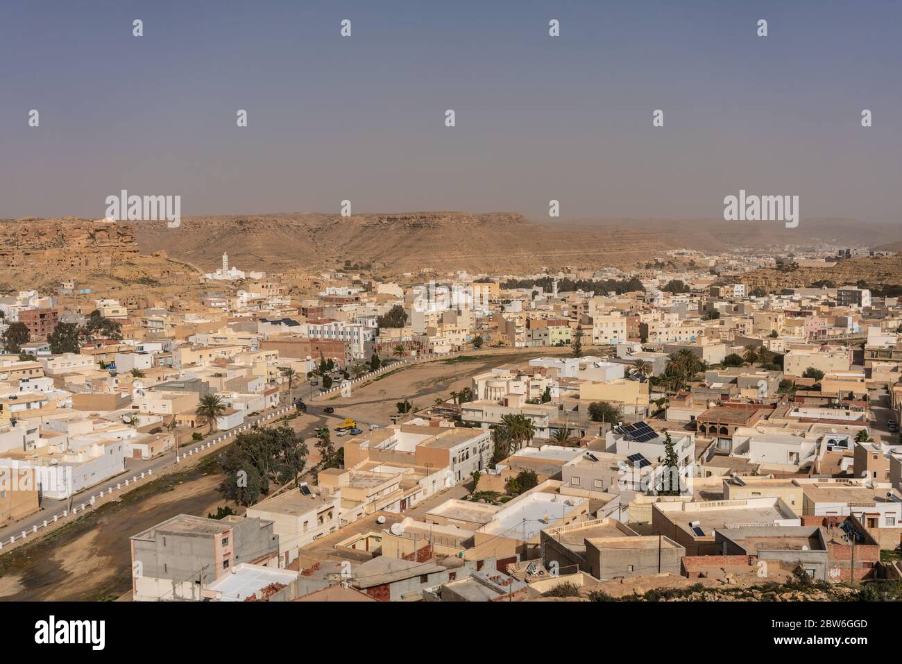 Vue sur ghomrassen, Tunisie Banque D'Images