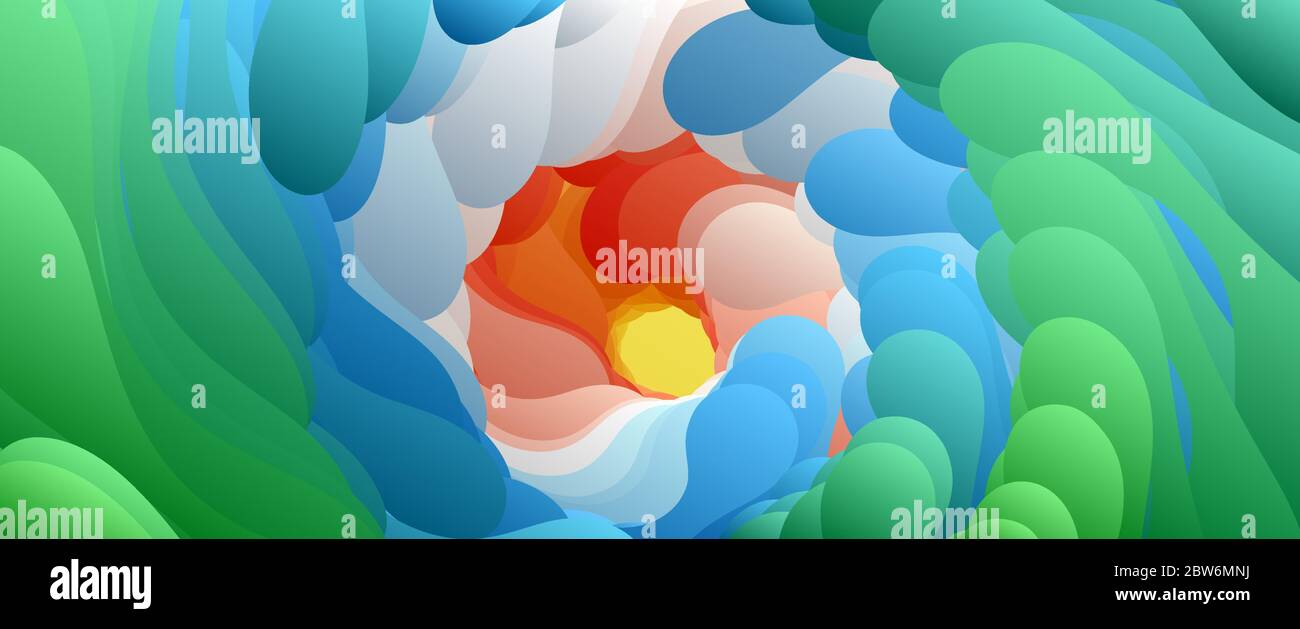 Arrière-plan liquide abstrait. Peinture tournoyée. Vortex de peinture numérique. illustration vectorielle 3d. Illustration de Vecteur