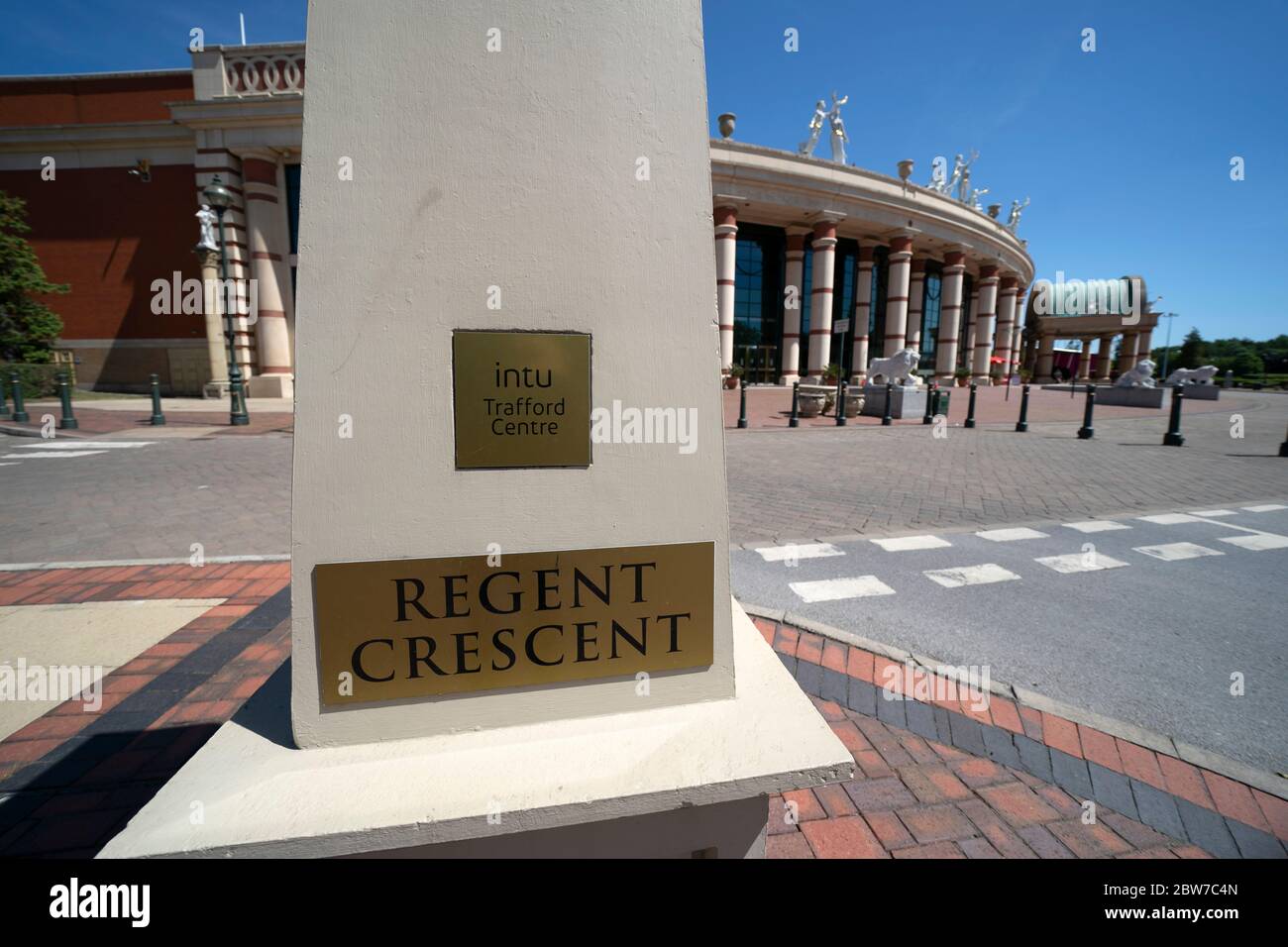 Manchester, Royaume-Uni. 29 mai 2020. L'image montre le centre INTU Trafford de Manchester qui a publié des détails sur la façon dont il soutiendra en toute sécurité le g Banque D'Images