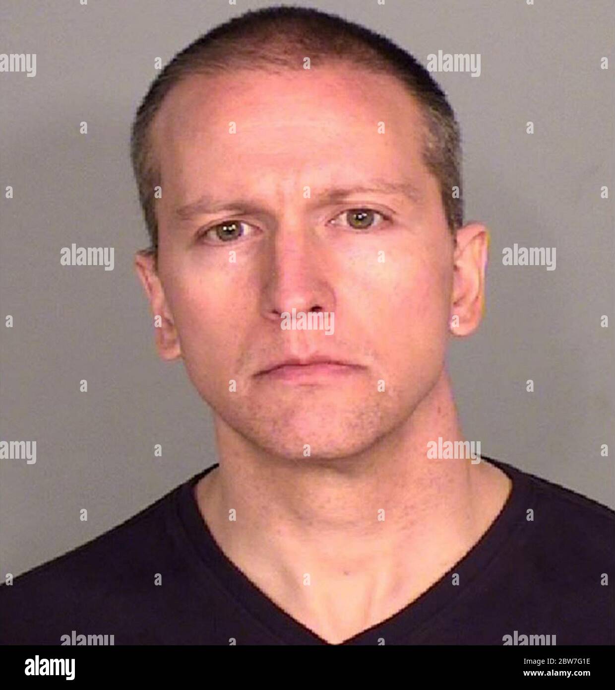 Washington, États-Unis. 30 mai 2020. Derek Chauvin, ancien policier de Minneapolis, est vu dans cette photo de réservation fournie par le bureau du shérif du comté de Ramsey le 29 mai 2020. Chauvin, qui a été placé en détention vendredi dernier par le Bureau d'état des arrestations criminelles, a été accusé de meurtre au troisième degré à la suite du décès de Floyd le 25 mai. Photo courtoisie du bureau du shérif du comté de Ramsey/UPI crédit: UPI/Alay Live News Banque D'Images