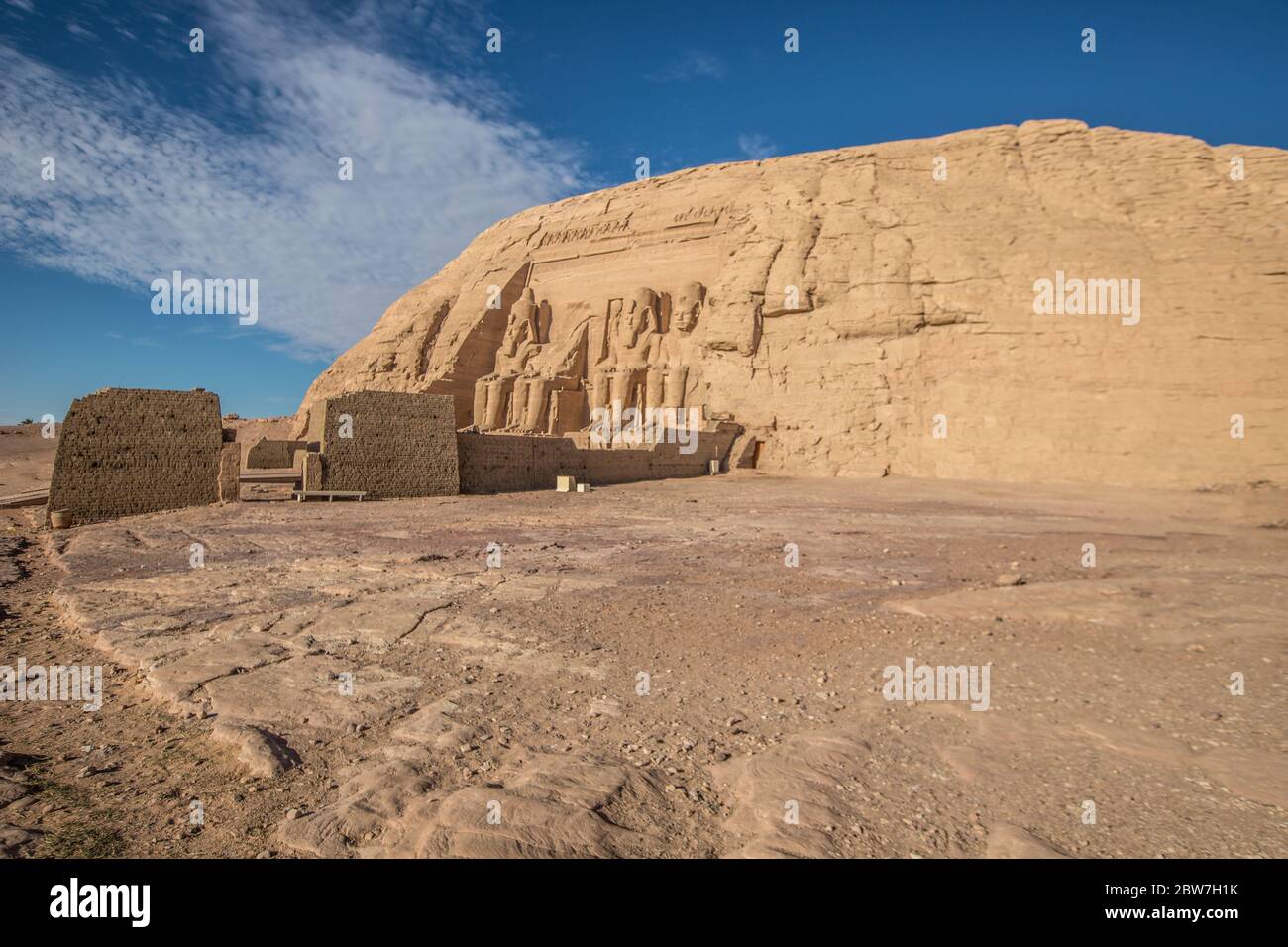 Belle vue sur Abu Simbel Banque D'Images