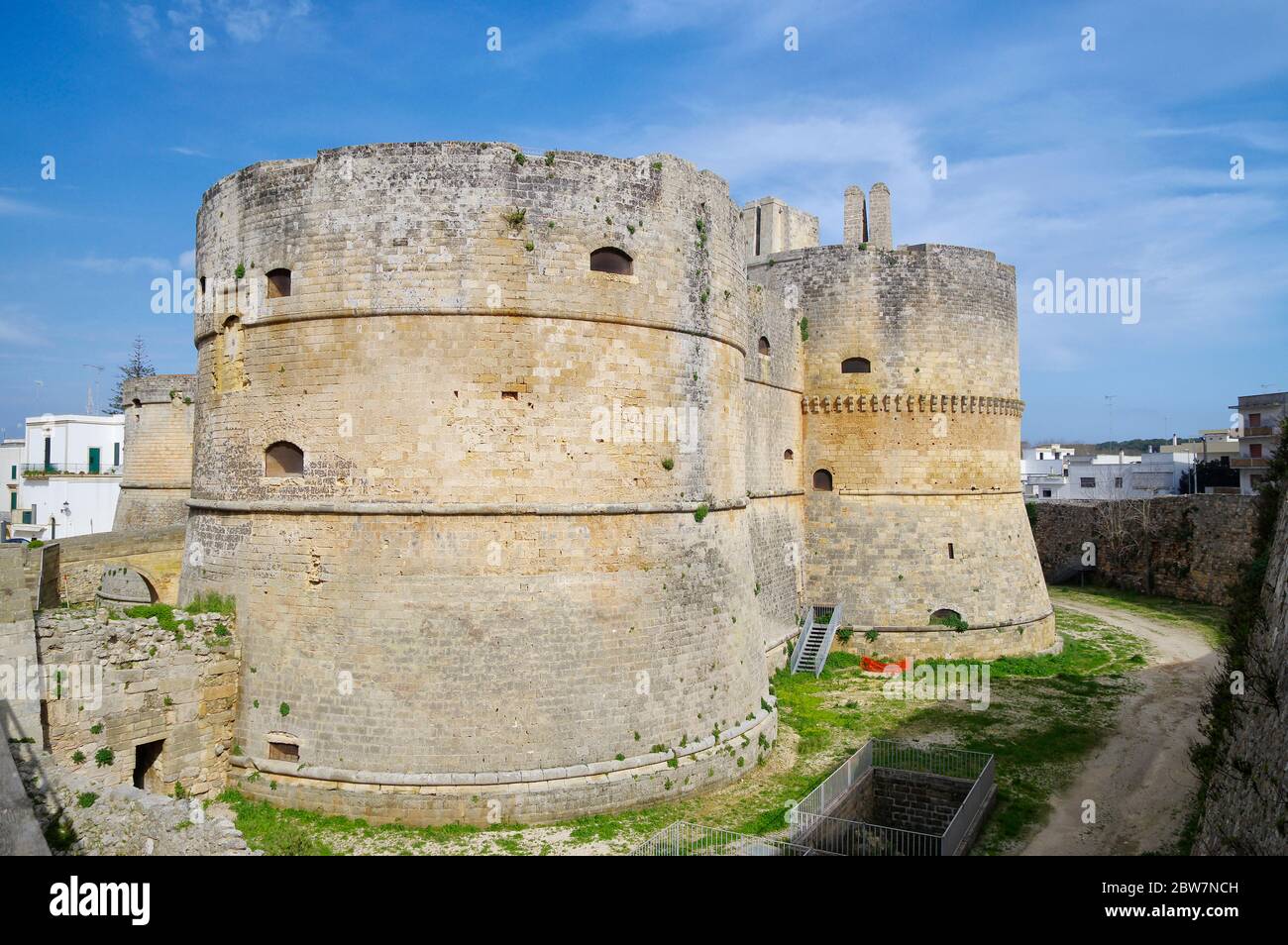 Château médiéval aragonais à Otranto, Apulia, Italie Banque D'Images