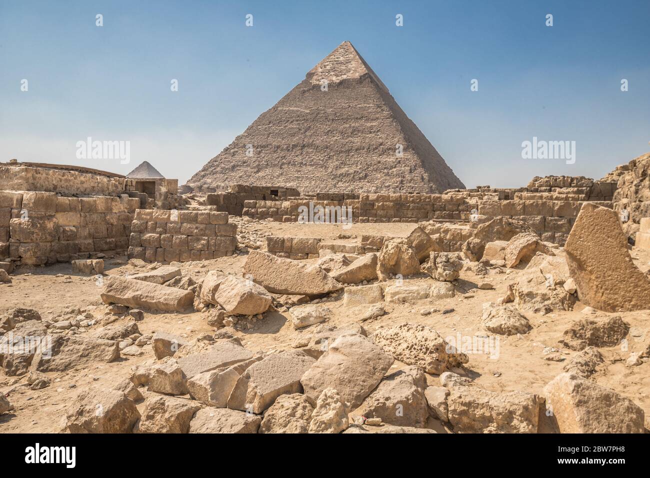 La pyramide de Giza Banque D'Images
