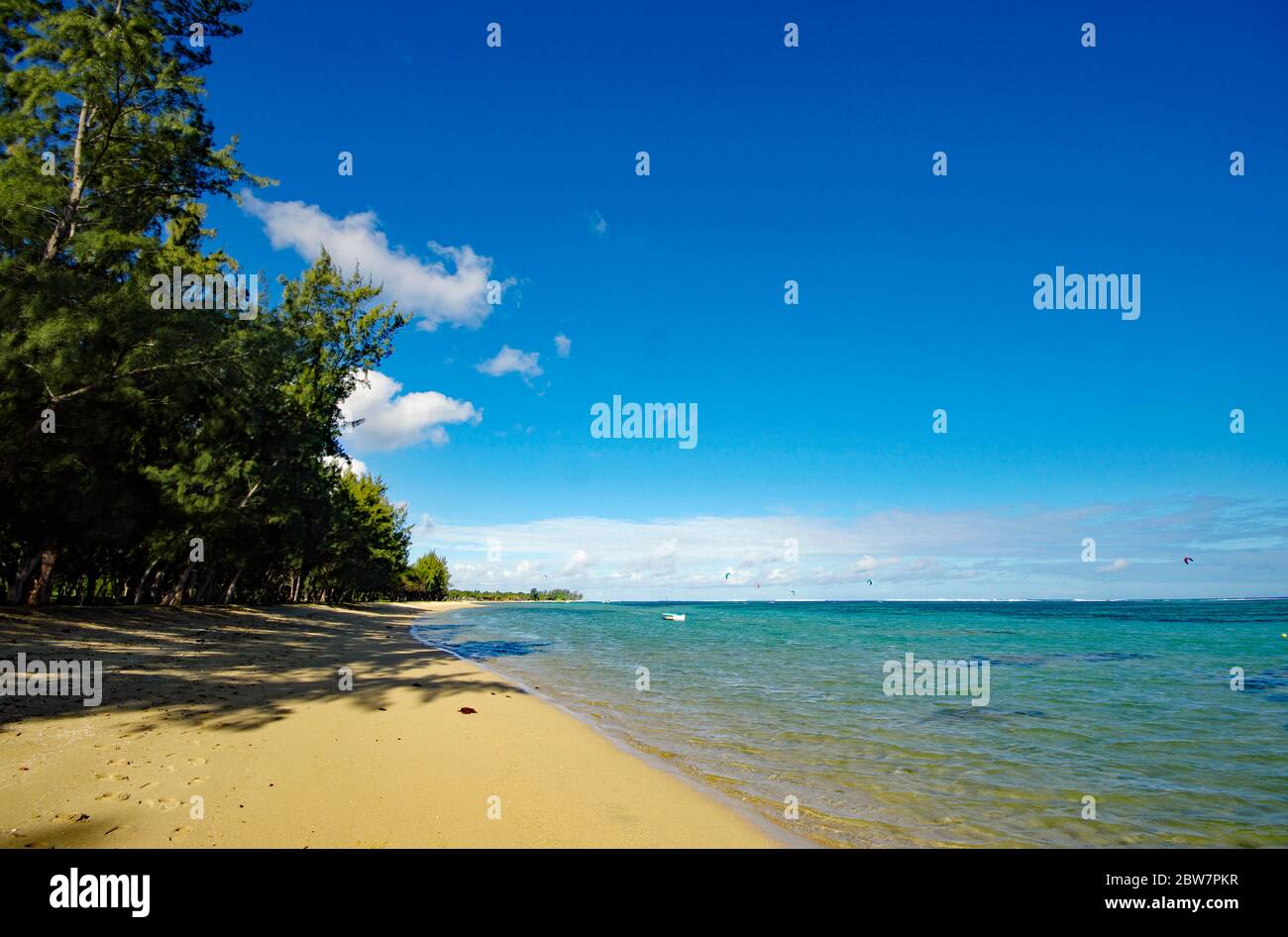 Plage publique de Bel ombre sur l'île Maurice Banque D'Images