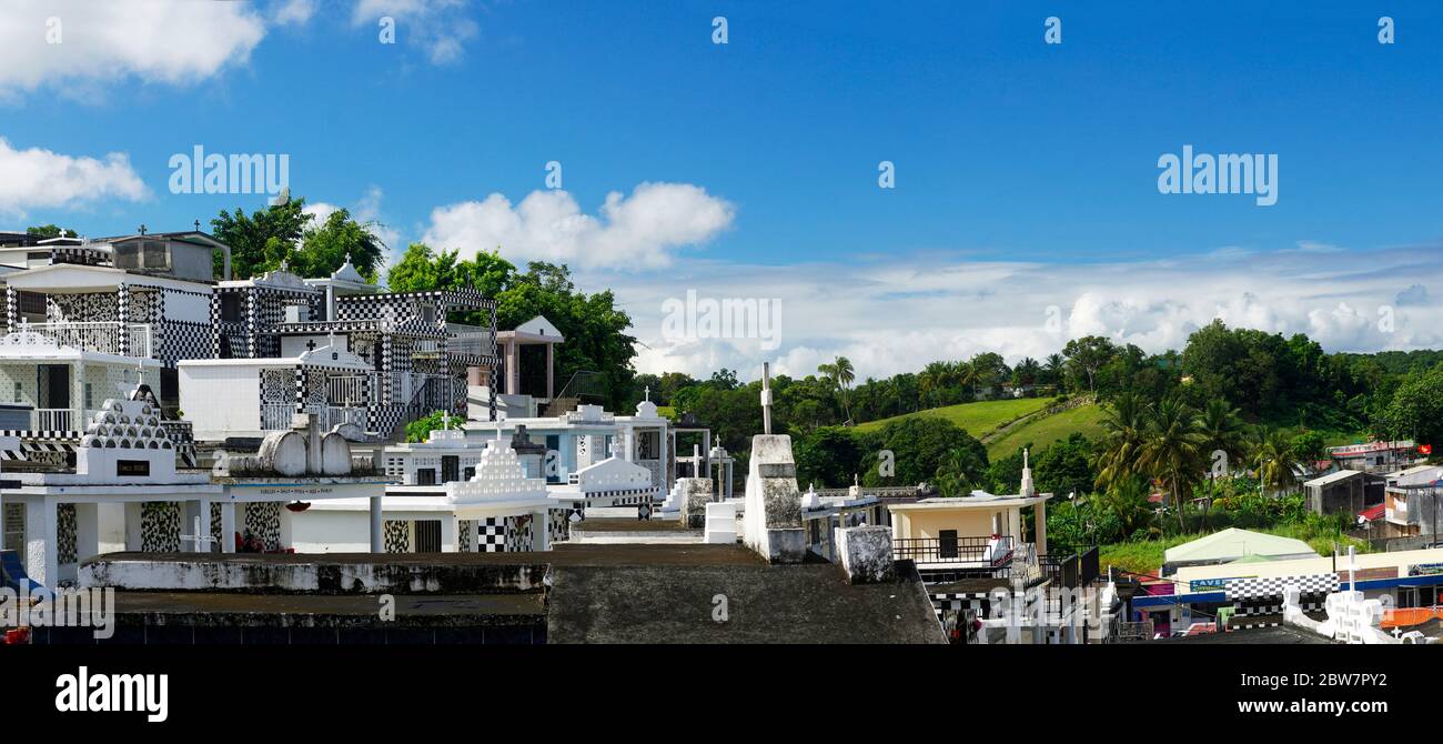 MORNE A l'EAU/GUADELOUPE - 02 JANVIER 2019 : cimetière pittoresque de Morne a l'eau en Guadeloupe. Antilles néerlandaises, Caraïbes Banque D'Images