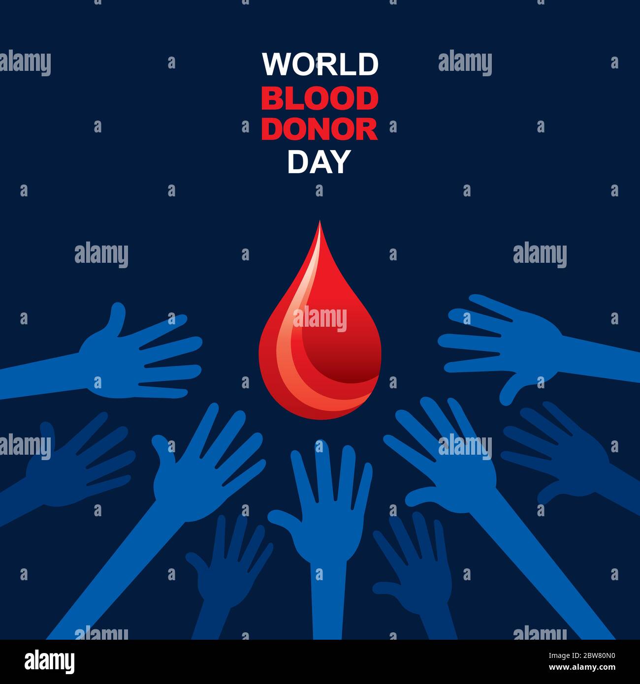 illustration vectorielle du concept de don de sang, journée mondiale du don de sang Illustration de Vecteur