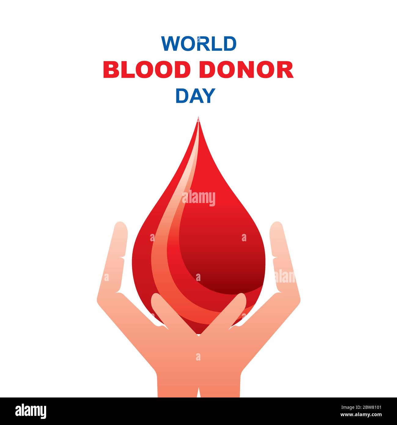 illustration vectorielle du concept de don de sang, journée mondiale du don de sang Illustration de Vecteur