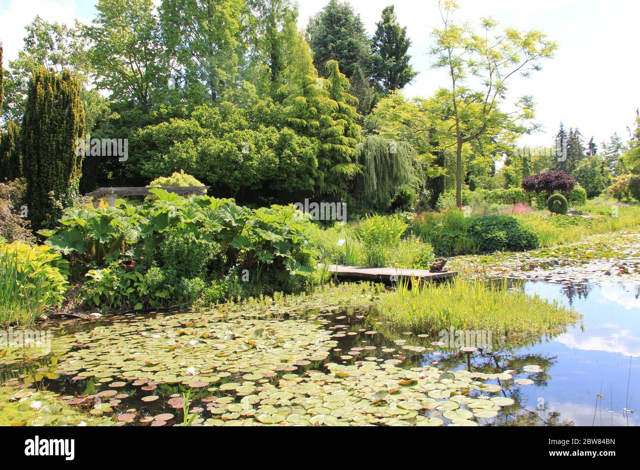 Les jardins de l'étang d'Ada Hofman à Loozen, aux pays-Bas Banque D'Images