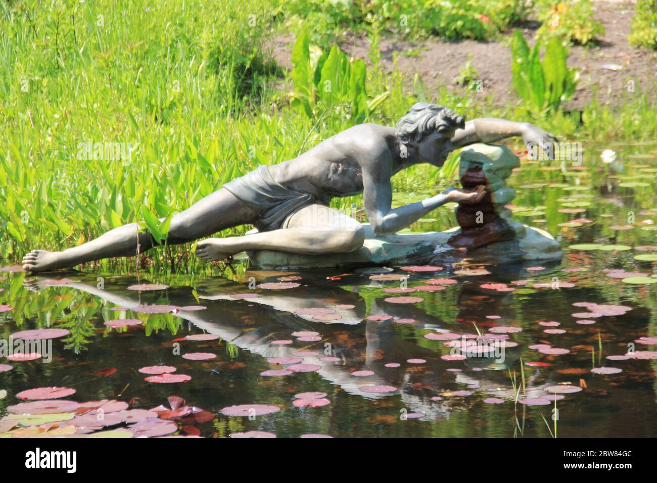 Les jardins de l'étang d'Ada Hofman à Loozen, aux pays-Bas Banque D'Images