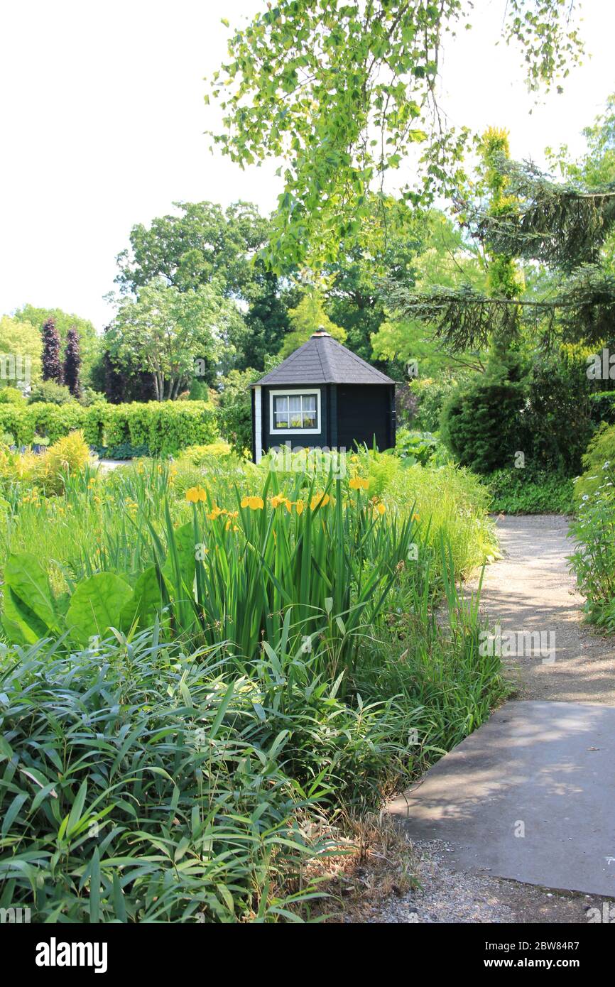 Les jardins de l'étang d'Ada Hofman à Loozen, aux pays-Bas Banque D'Images