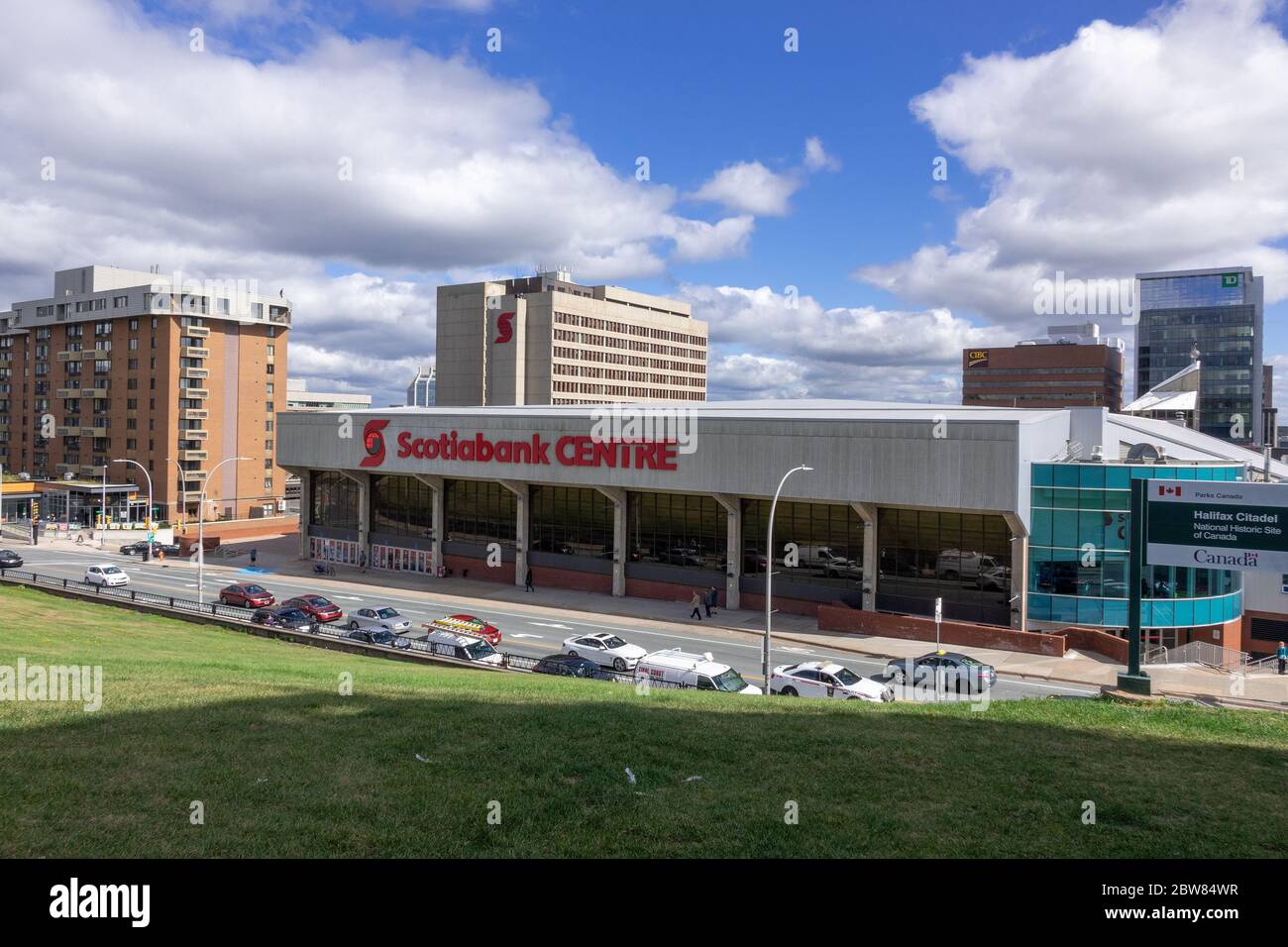 Le Scotiabank Centre Arena de Halifax, Nouvelle-Écosse Canada a servi de lieu d'animation et de patinoire de hockey Banque D'Images