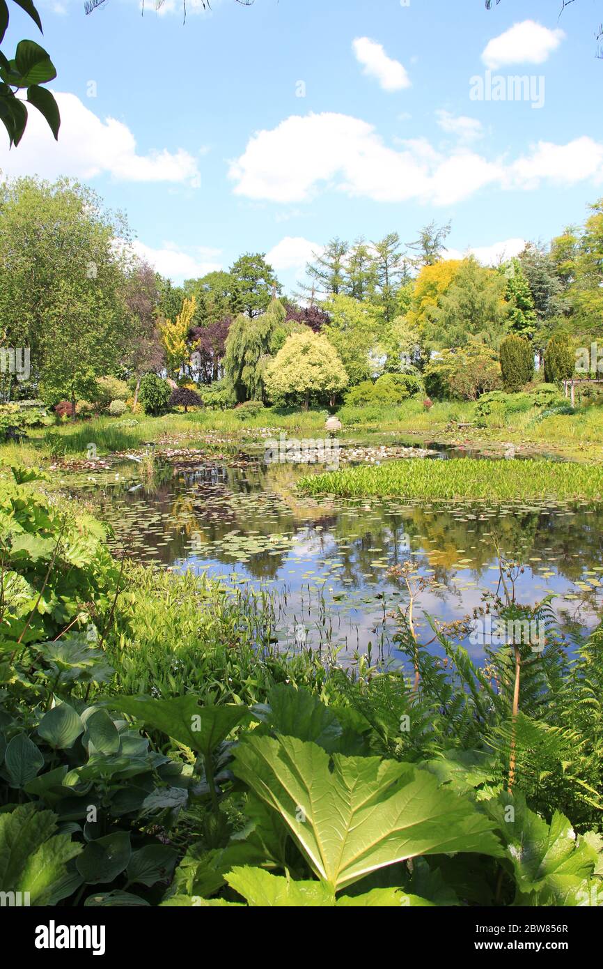 Les jardins de l'étang d'Ada Hofman à Loozen, aux pays-Bas Banque D'Images