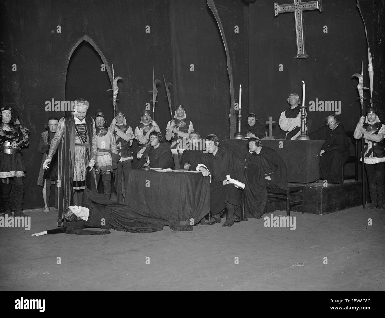 Répétition de ' le juif errant ' à Drury Lane , Londres . Le procès du juif errant dans la Chambre de l'enquête du Tribunal. 22 mai 1927 Banque D'Images