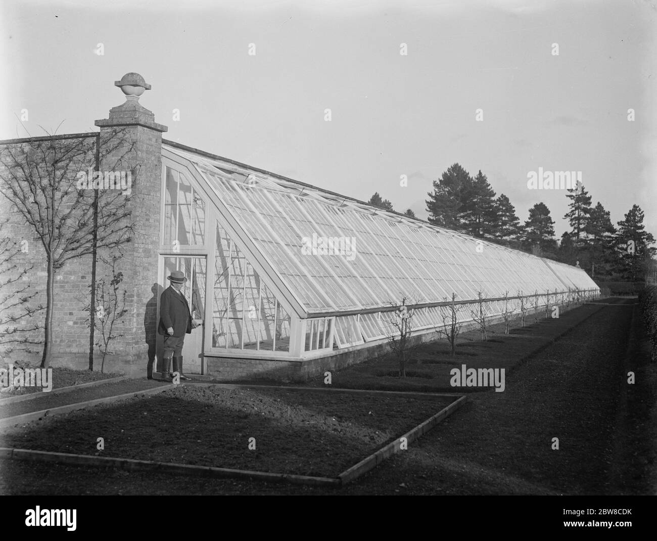 Une ferme australienne en Angleterre : idéal pour l'entraînement Empire Land à Lynford Hall , Norfolk . Les serres . 30 janvier 1926 Banque D'Images