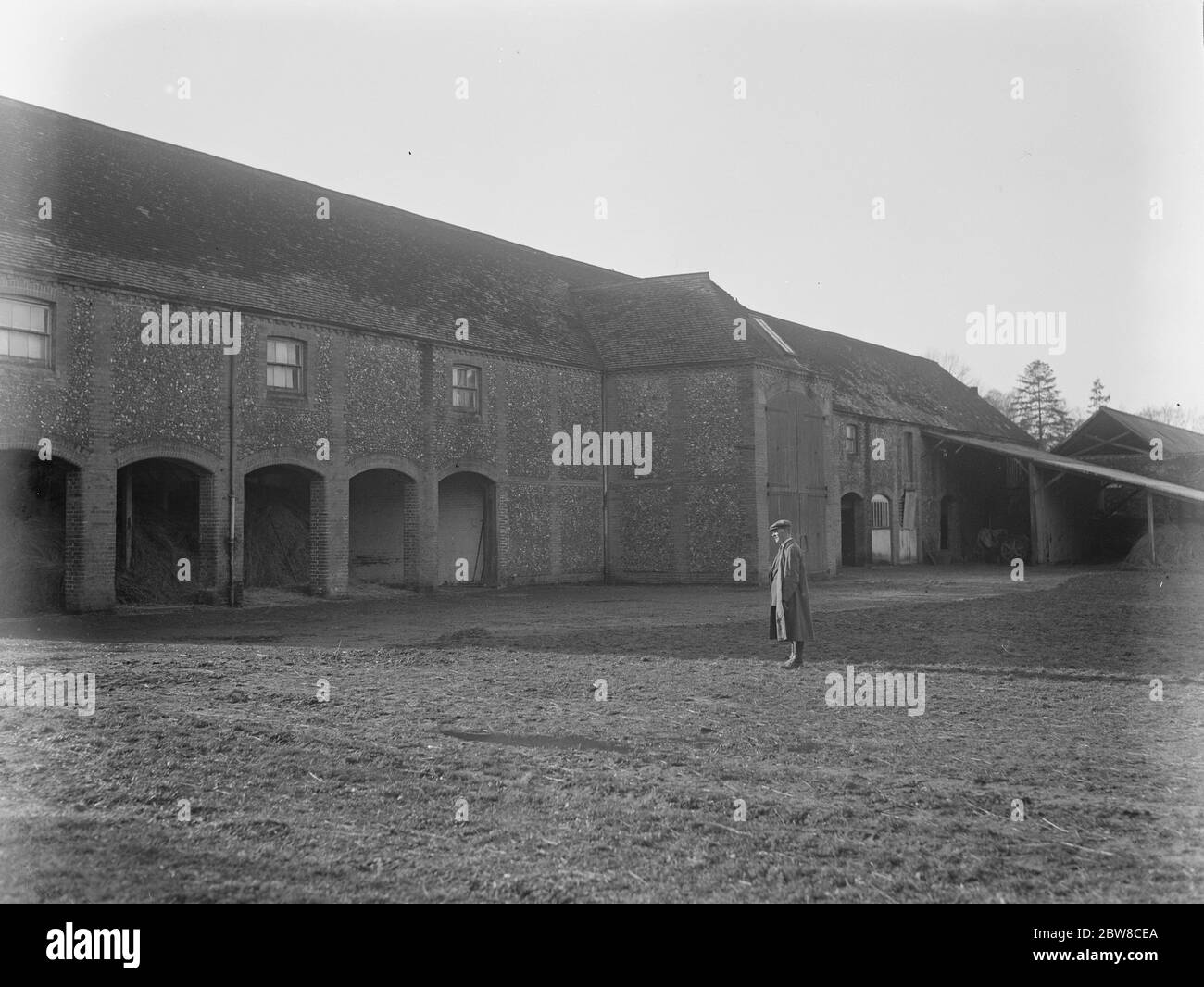 Une ferme australienne en Angleterre : idéal pour l'entraînement Empire Land à Lynford Hall , Norfolk . 30 janvier 1926 Banque D'Images