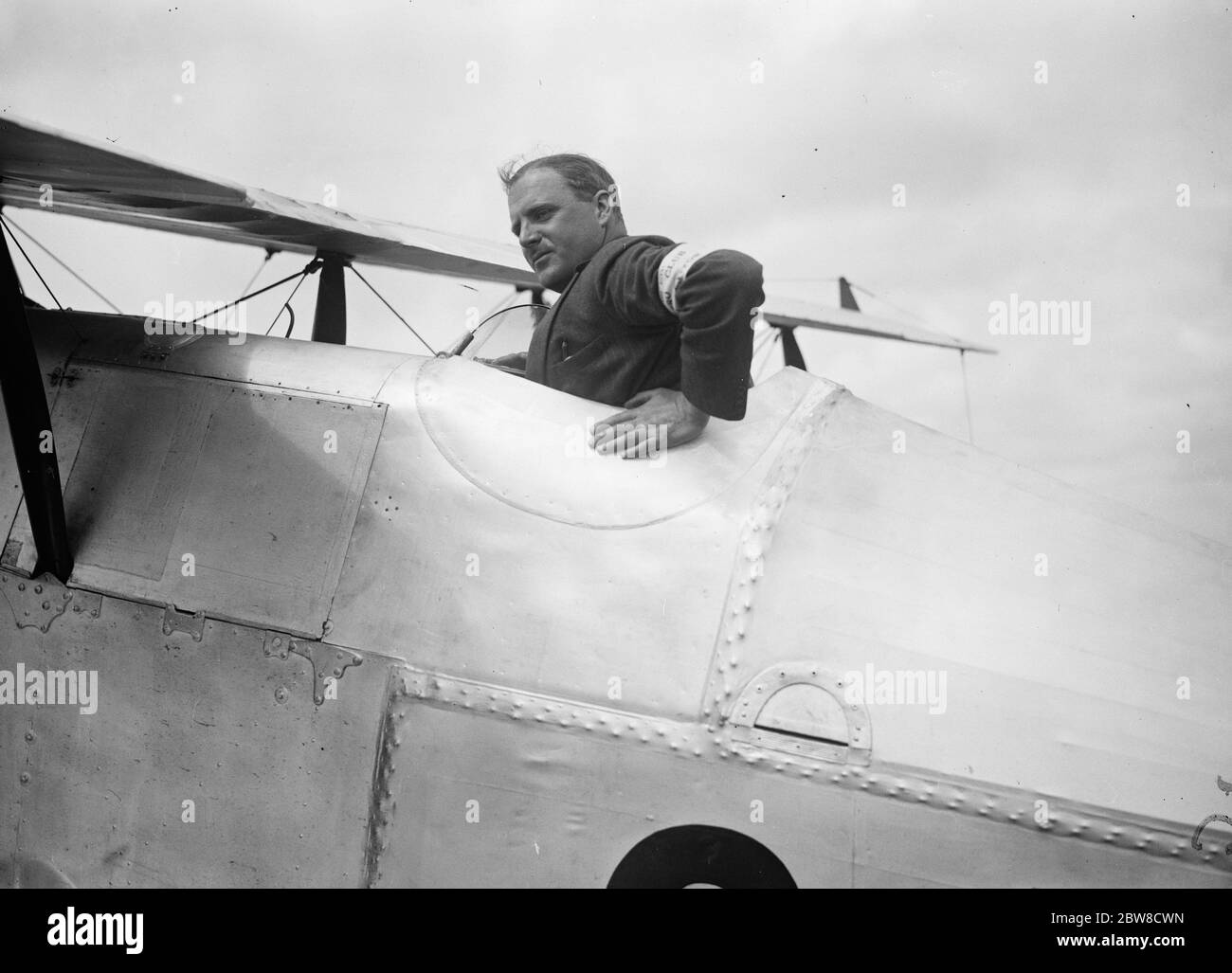 La course aérienne de Kings Cup . Chef d'escadron H W G Jones . 9 juillet 1926 Banque D'Images
