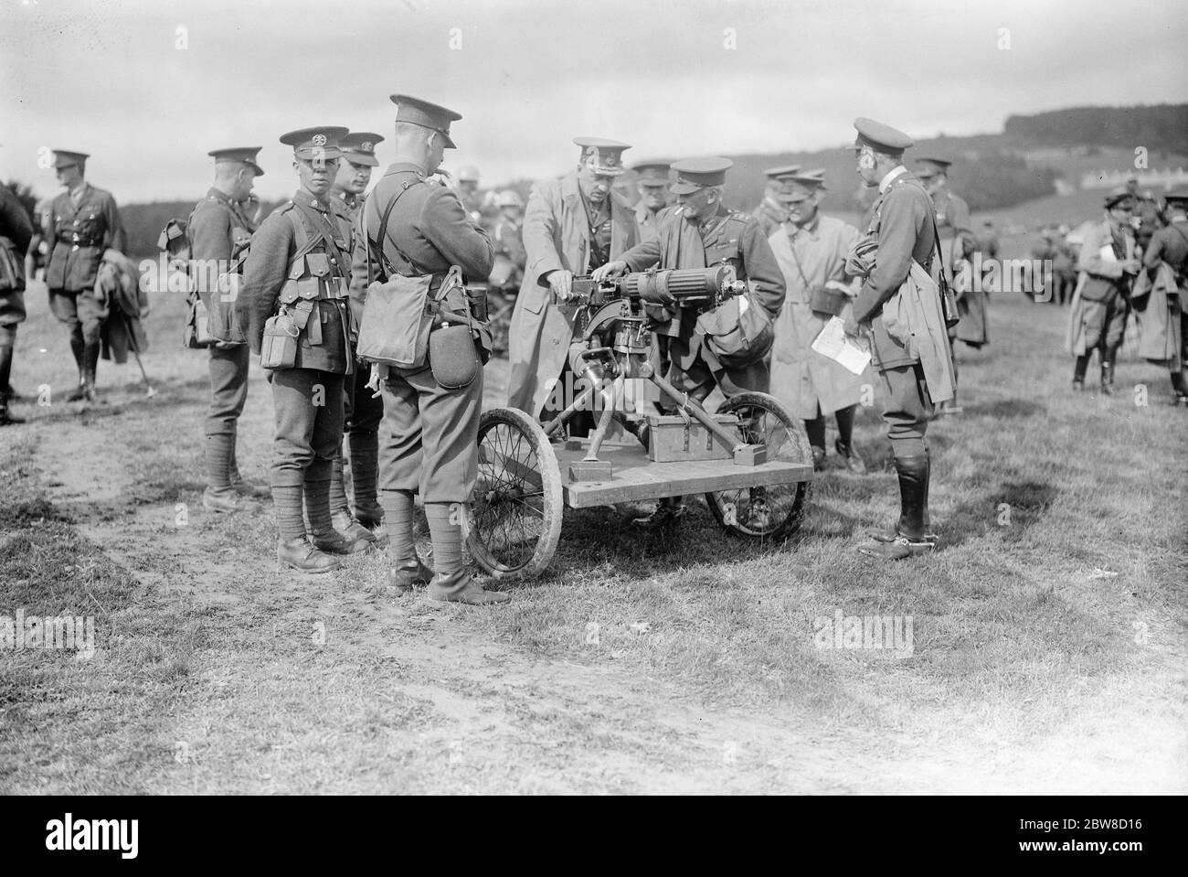Grande armée mécanique sur la plaine de Salisbury . 19 août 1927 Banque D'Images