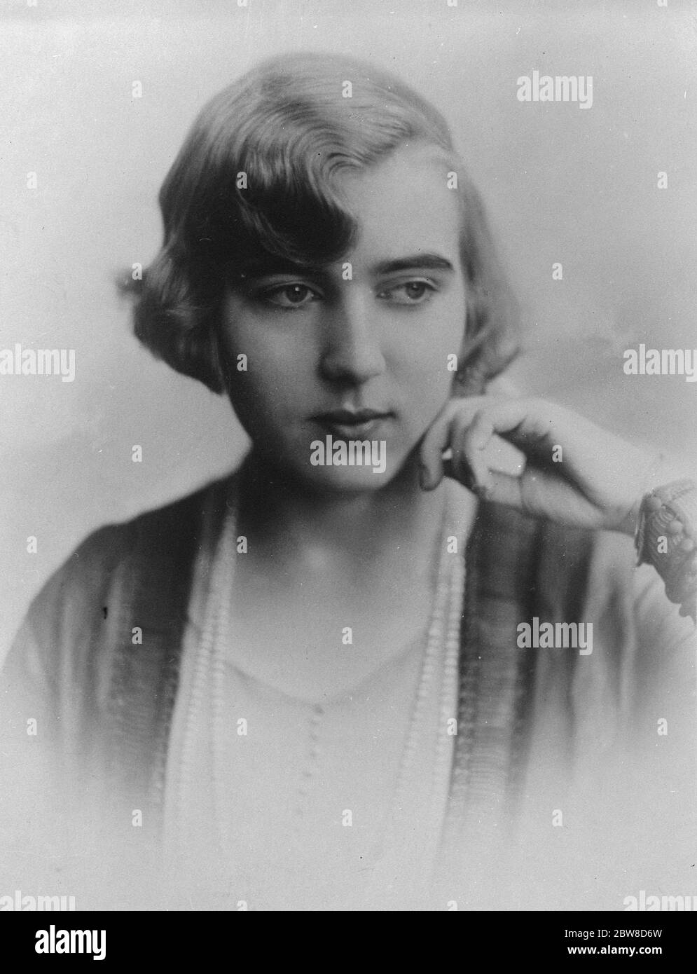 La plus belle royauté d'Europe . Princesse Ingrid de Suède , un nouveau portrait de studio . 3 août 1928 Banque D'Images