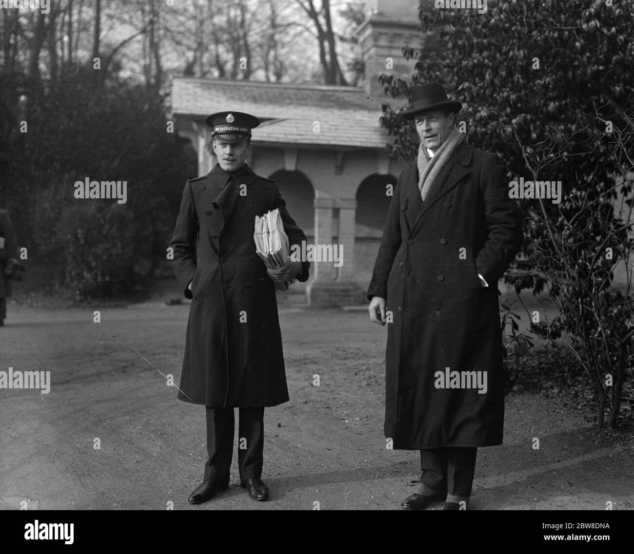 Le Haut Conseil de l'Armée du salut entend l'affaire du général Booth . M. W A Jowitt KC , arrivée . 13 février 1929 Banque D'Images