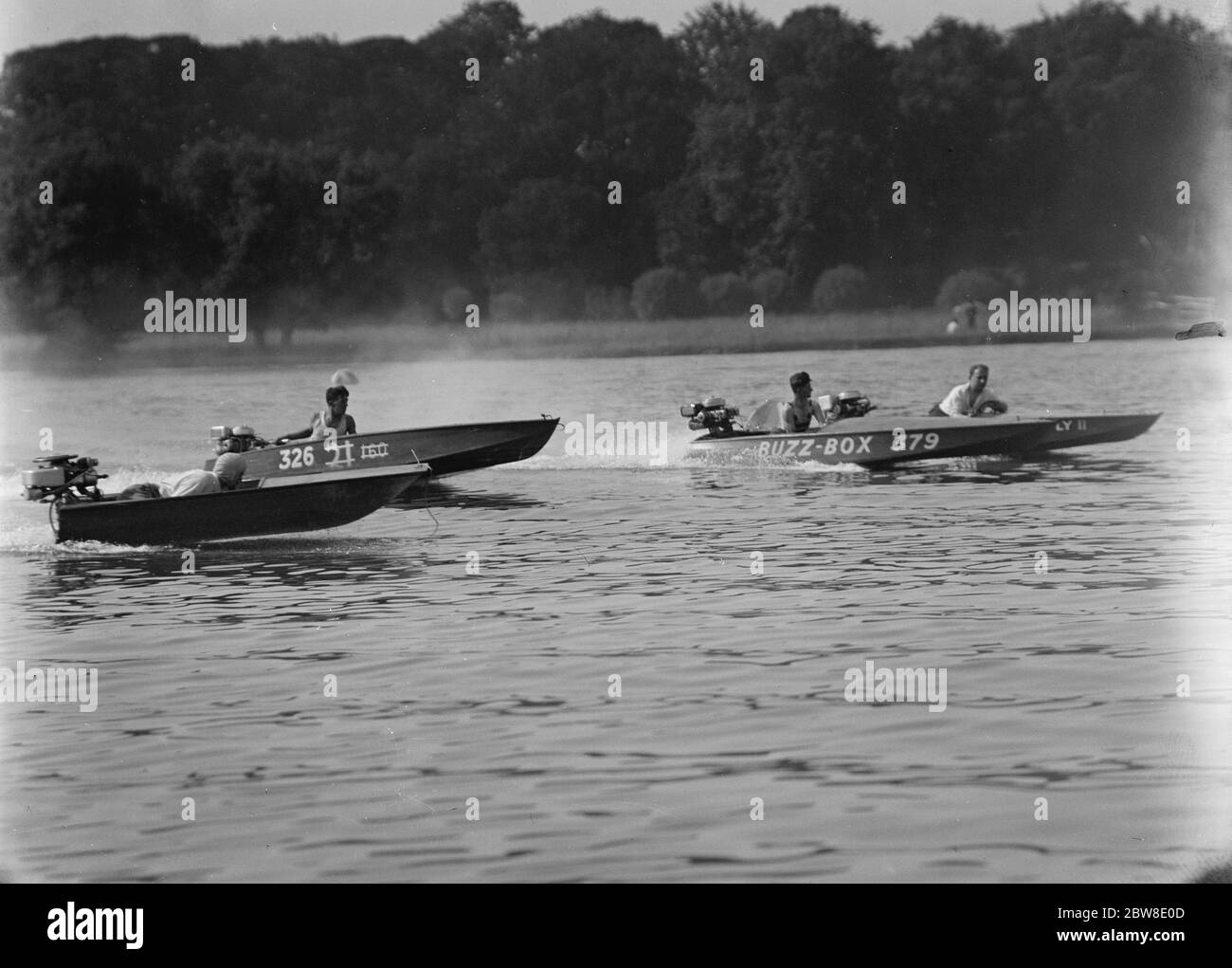 Essais en bateau à moteur à Rickmansworth . 18 juillet 1929 Banque D'Images