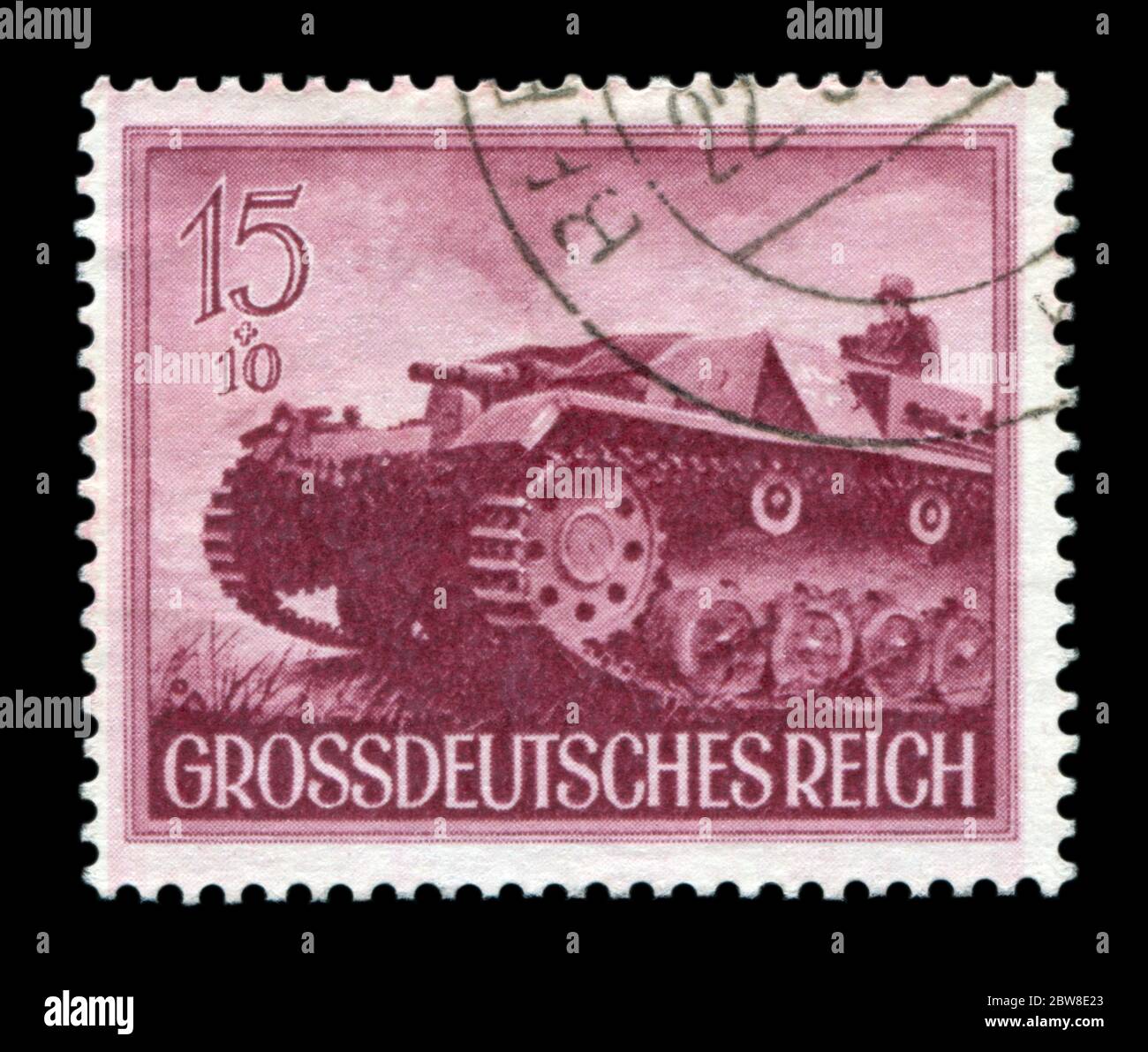 Historique allemand stamp : Sturmgeschütz III (canon d'assaut StuG III). L'Armée du troisième Reich. Journée de commémoration des soldats tombés, 1944 Banque D'Images