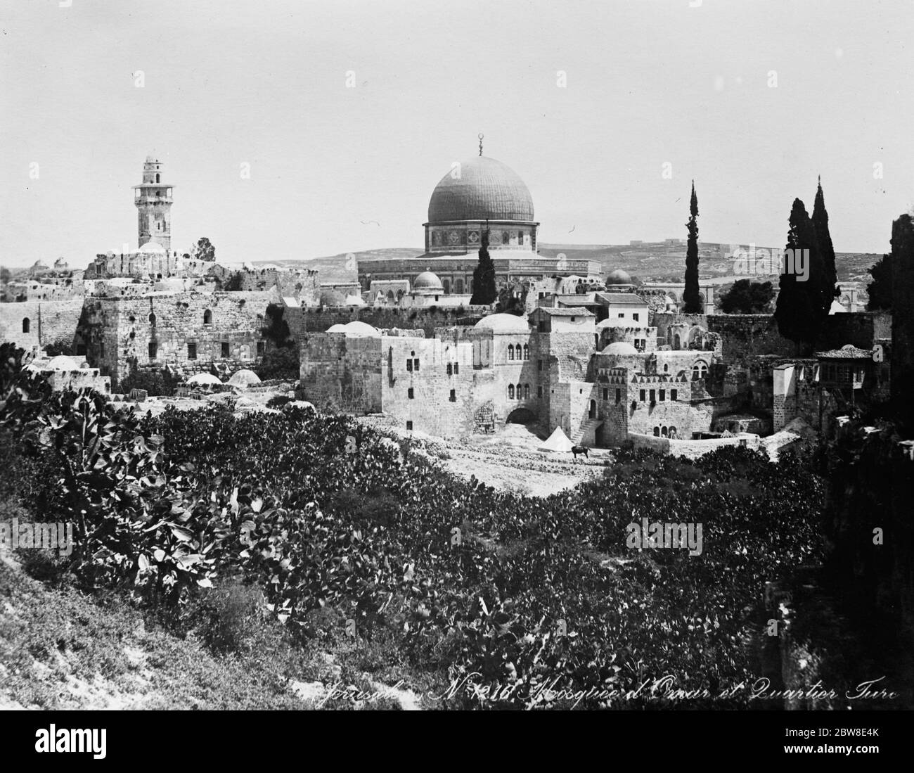 Mosquée d'Omar , Jérusalem . Septembre 1929 Banque D'Images