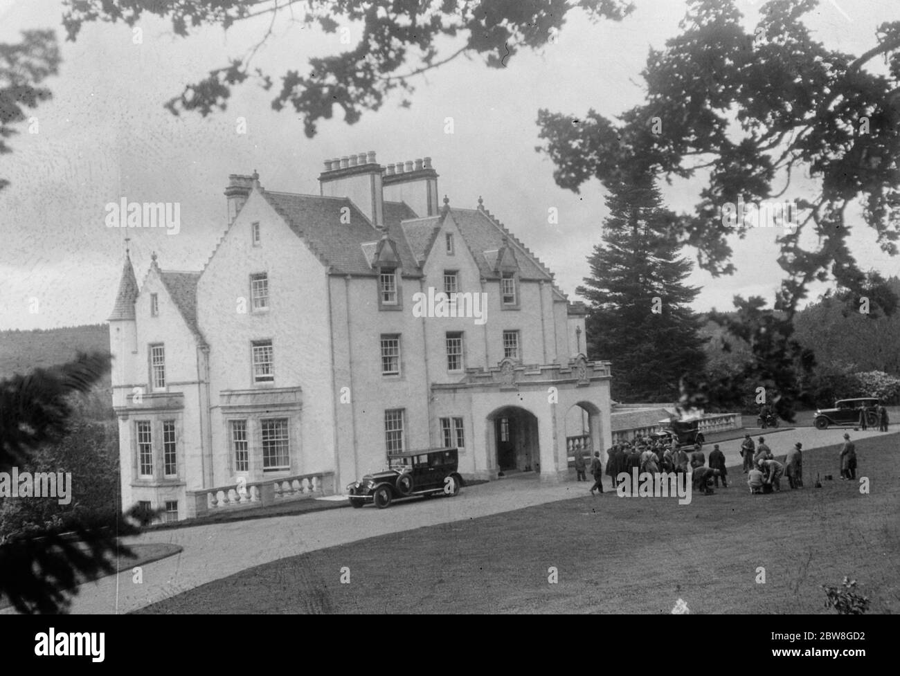 Rencontre historique dans les Highlands écossais de M. Ramsay McDonald et du général Dawes . Maison de la Logie . 17 juin 1929 Banque D'Images