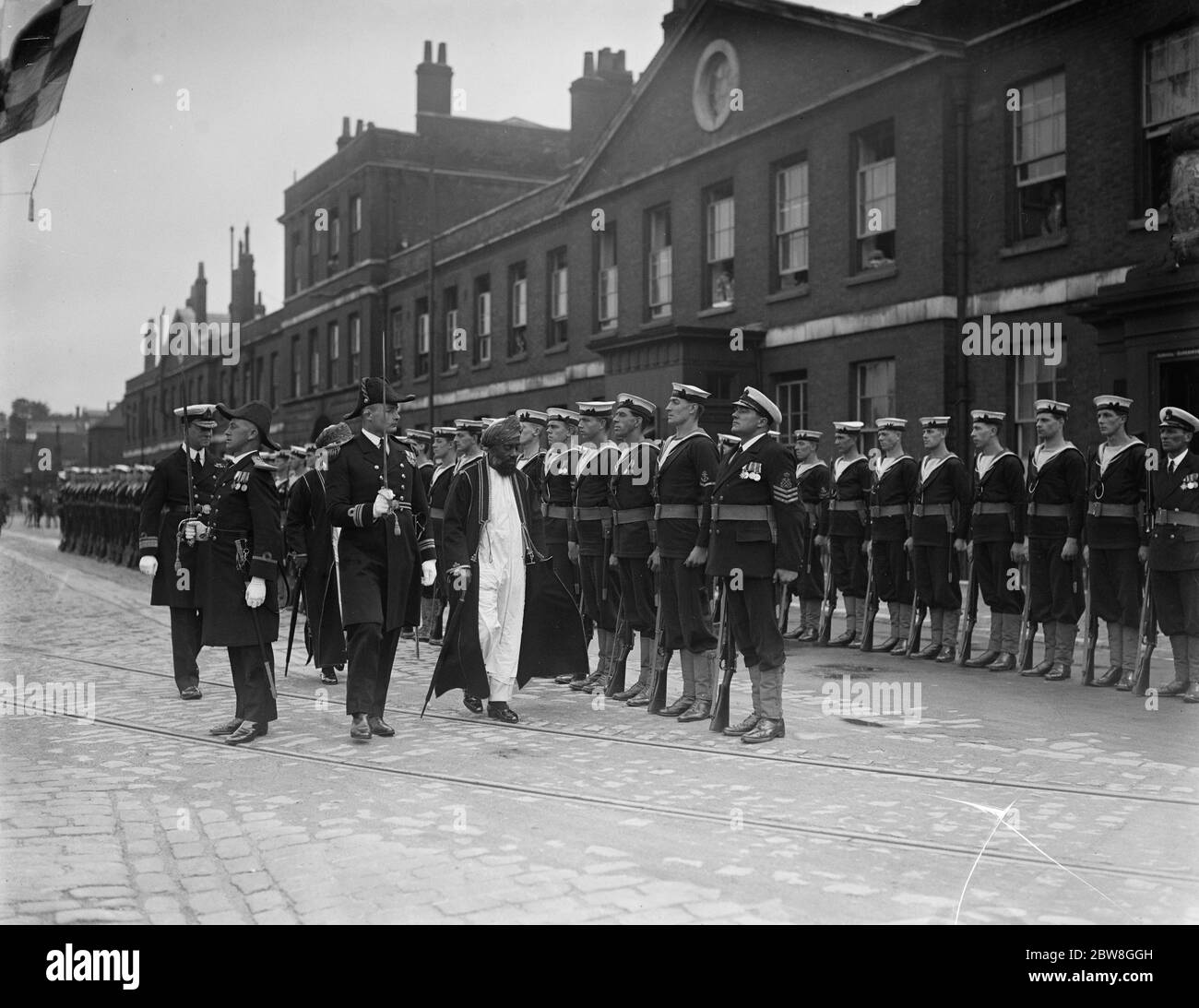 Sultan de Zanzibar à Portsmouth . 4 juillet 1929 Banque D'Images