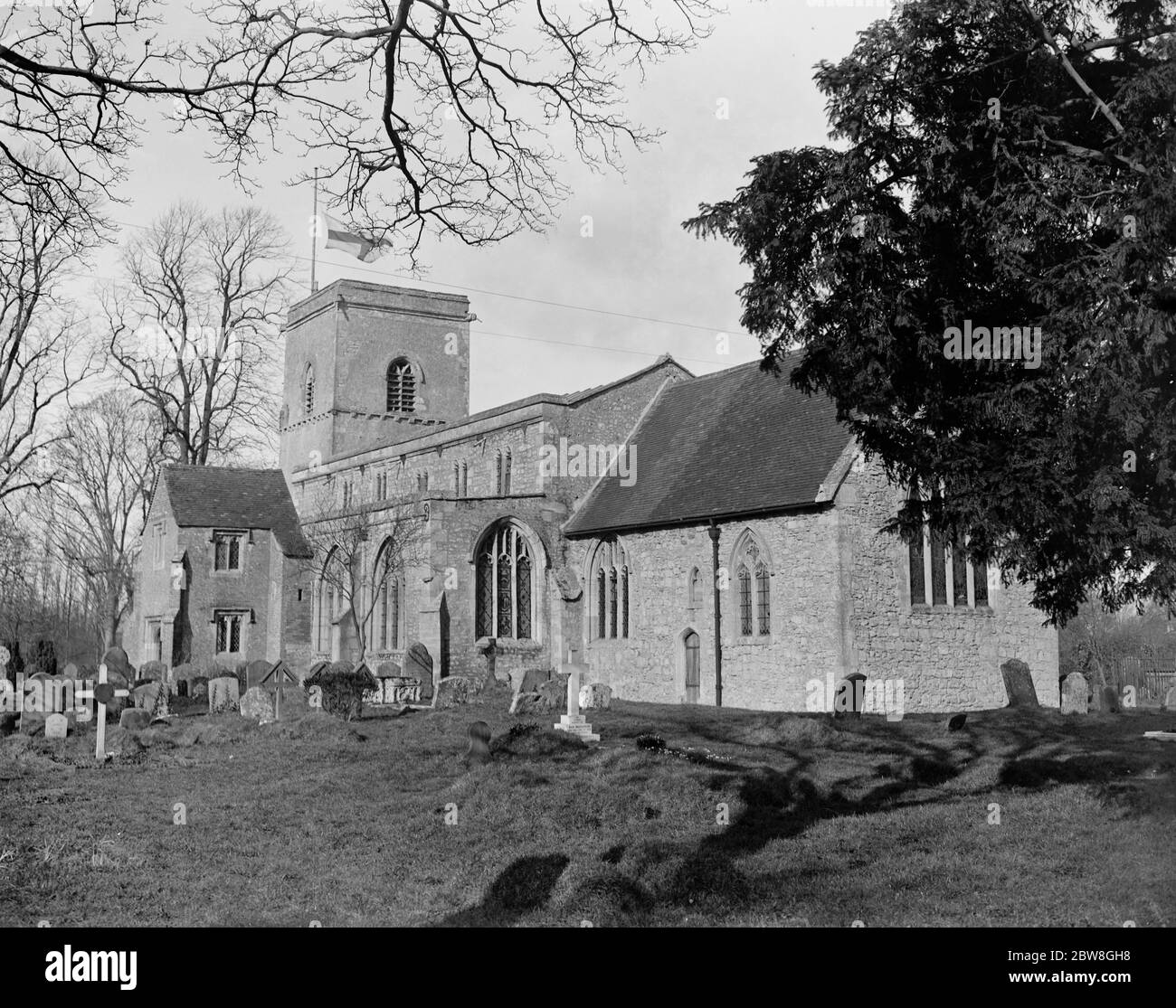 Où Lord Oxford sera enterré . Église de la Toussaint , Sutton Courtenay . 17 février 1928 Banque D'Images