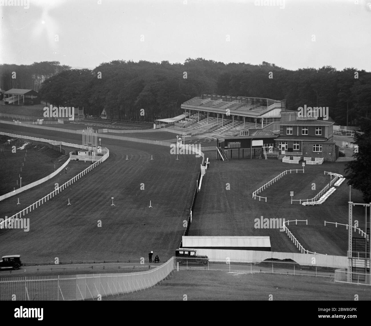 Vue sur le terrain de course de Goodwood . 27 juillet 1929 Banque D'Images