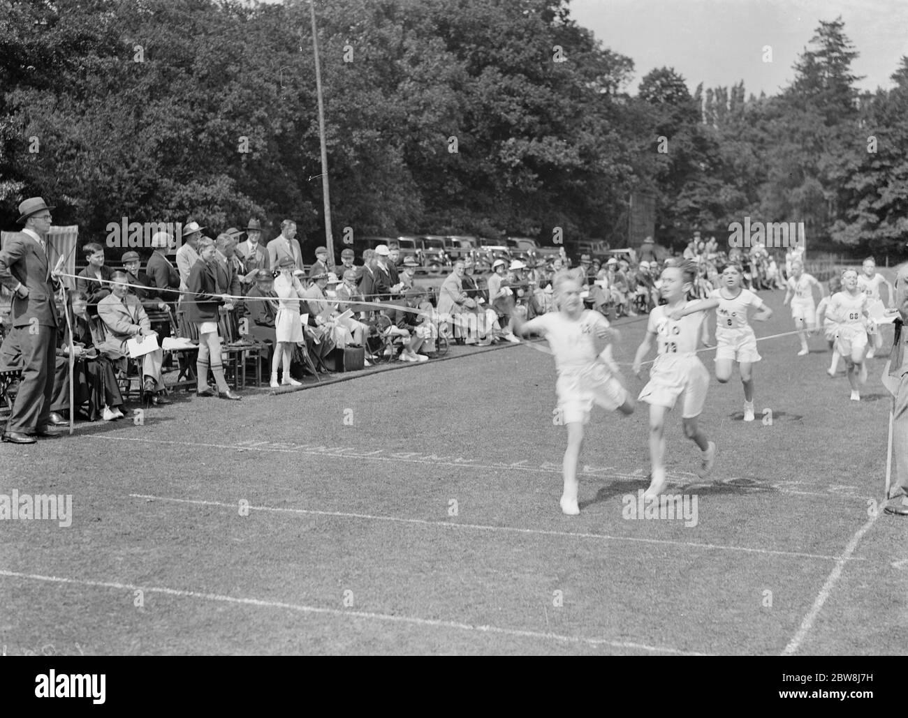 Sports de l'école Merton court , Sidcup . 1937 Banque D'Images
