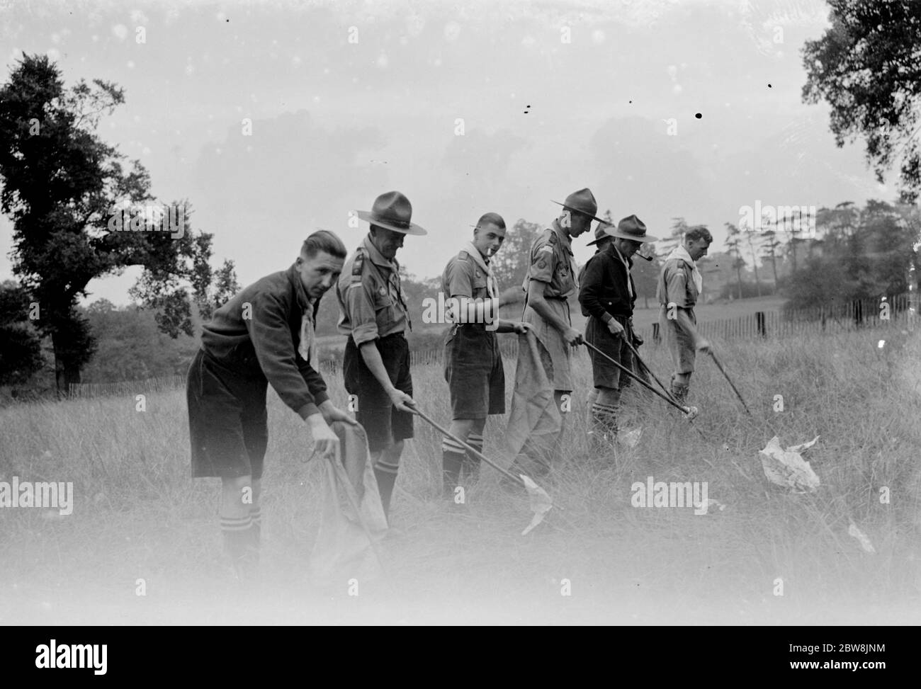 Scout anti - défilé de litière . 1935 . Banque D'Images