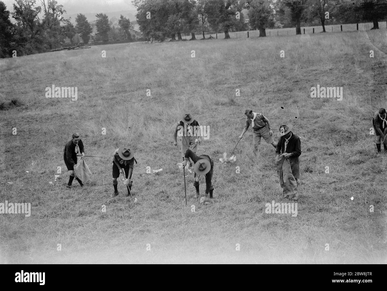 Patrouille Scout anti litière dans Sidcup . 1935 . Banque D'Images