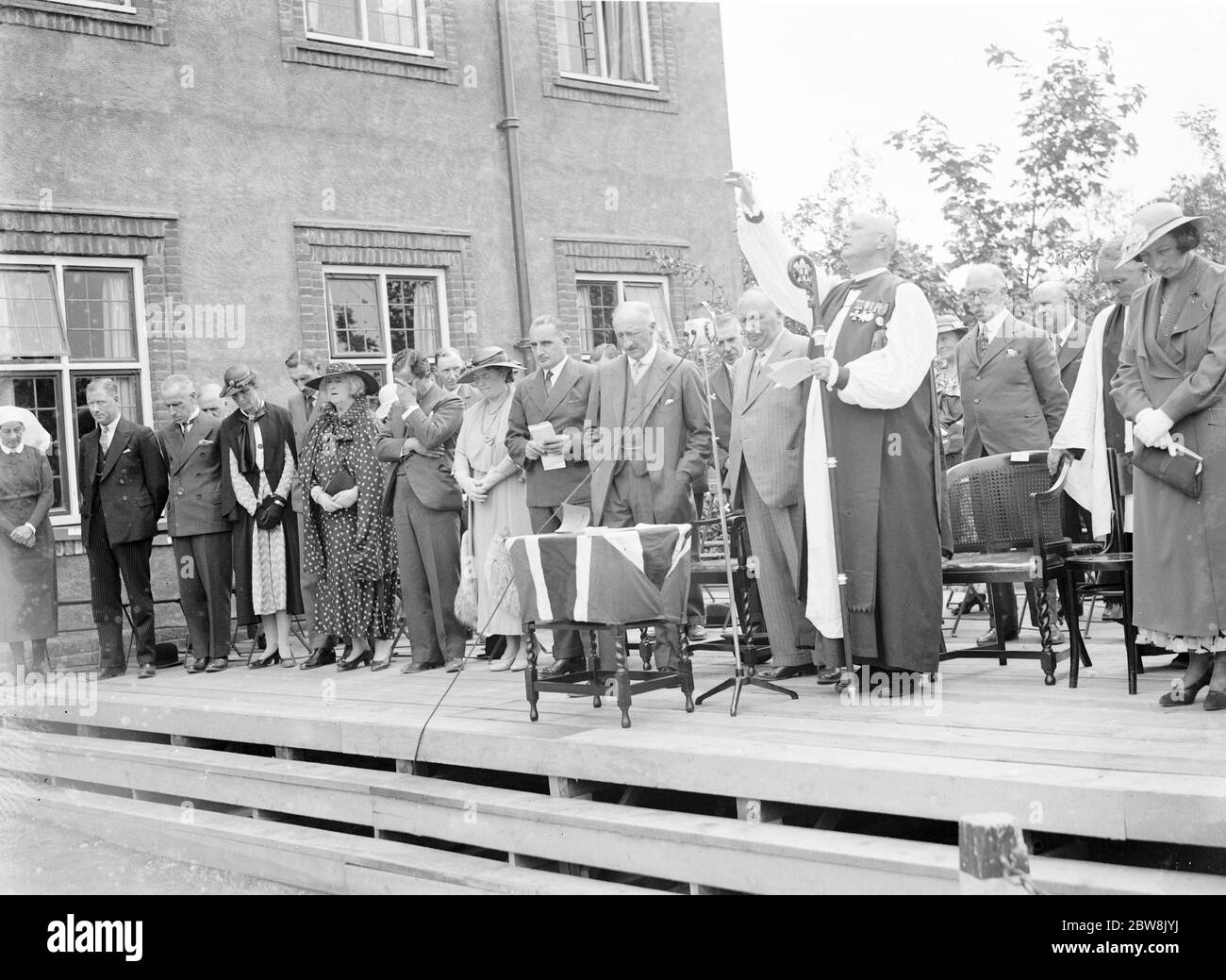 La cérémonie d'ouverture officielle de l'Hôpital Erith . 1935 . Banque D'Images