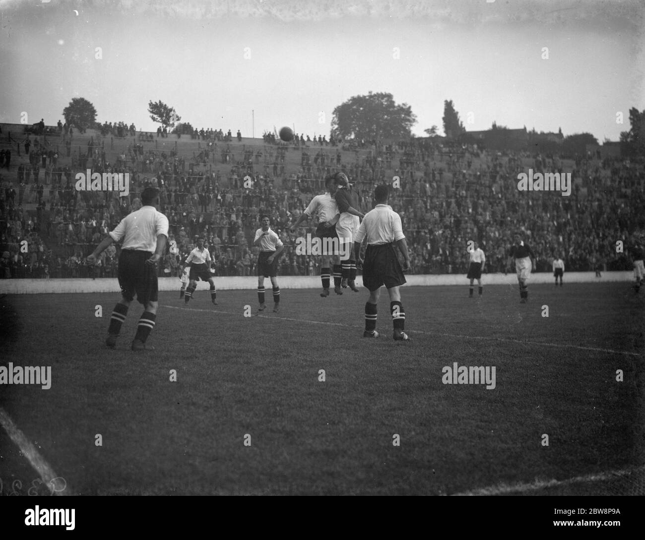 Charlton Athletic football Club accueille un match d'avant-saison . 1938 Banque D'Images