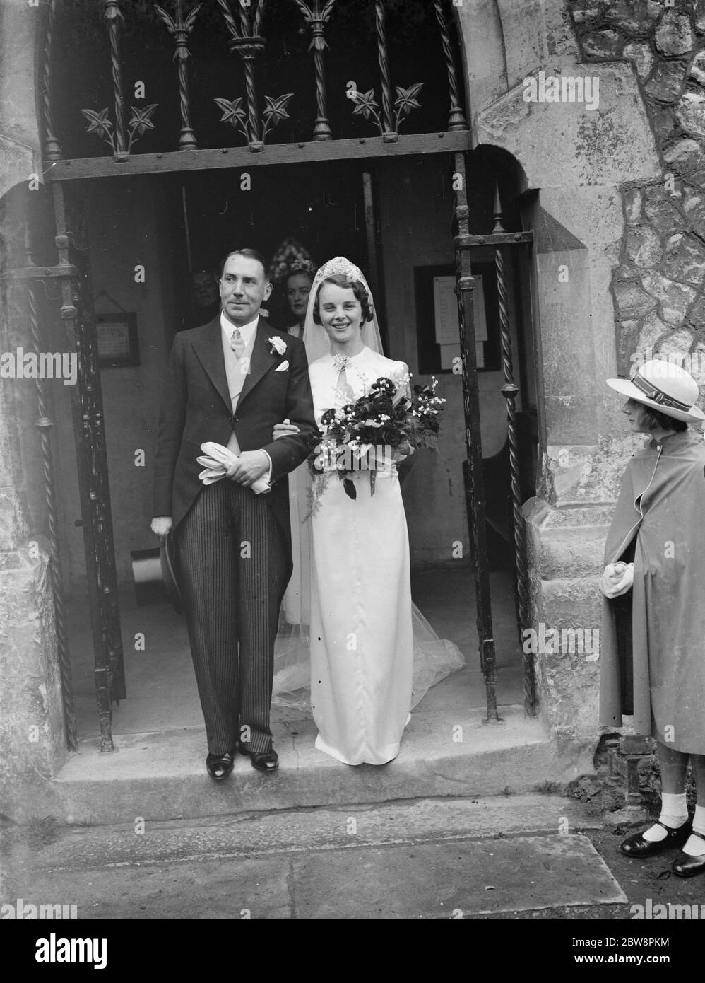 Le mariage de W G S Sykes et Milner . Juillet 1938 Banque D'Images
