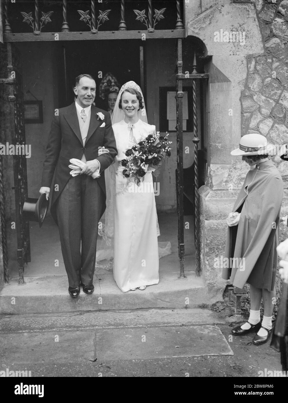 Le mariage de W G S Sykes et Milner . Juillet 1938 Banque D'Images