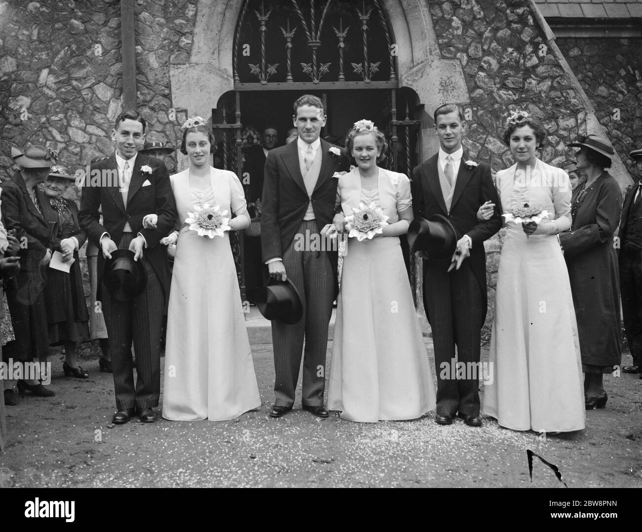 Le mariage de W G S Sykes et Milner . La fête de mariage . Juillet 1938 Banque D'Images