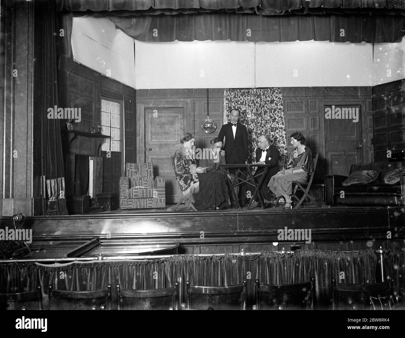 Marlborough Park dramatique Club sur la scène 1935 Banque D'Images