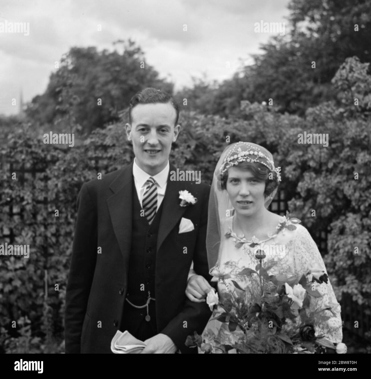 Le mariage des blancs . M. et Mme White . 1936 Banque D'Images
