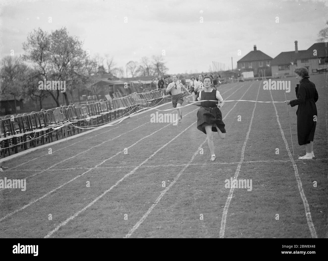 Journée sportive au Swanley Horticultural College de Kent . L'événement en cours . 1939 Banque D'Images