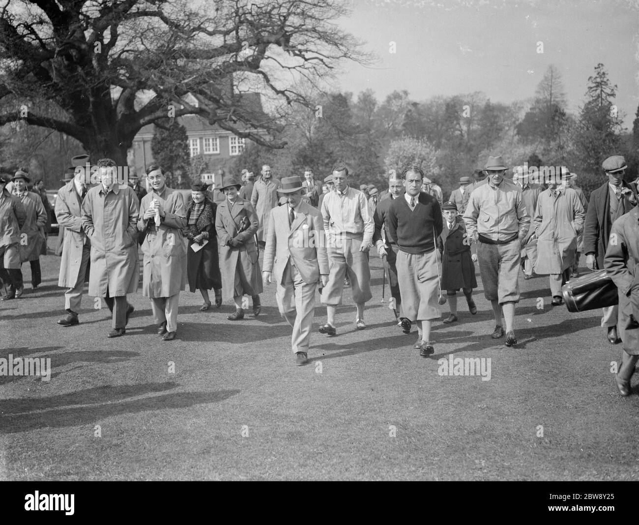 Kent amateurs versus professionnels jeu de golf . D H R Martin , A J Evans , A Padgham et A Peacock . 1938 Banque D'Images