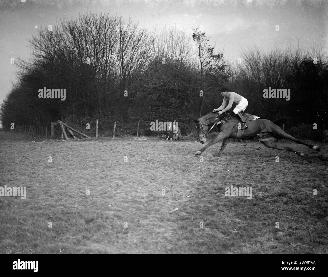 R UN point à point , Green Street Green , un automne . 1938 Banque D'Images