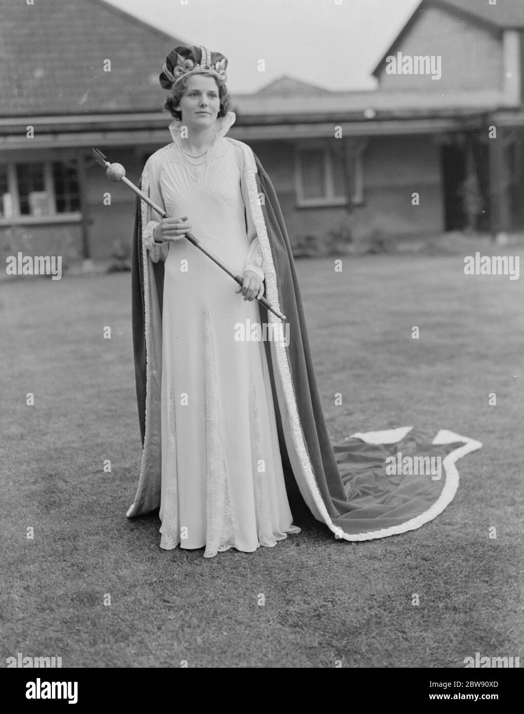 La reine du carnaval de Dartford après son couronnement . 1937 . Banque D'Images
