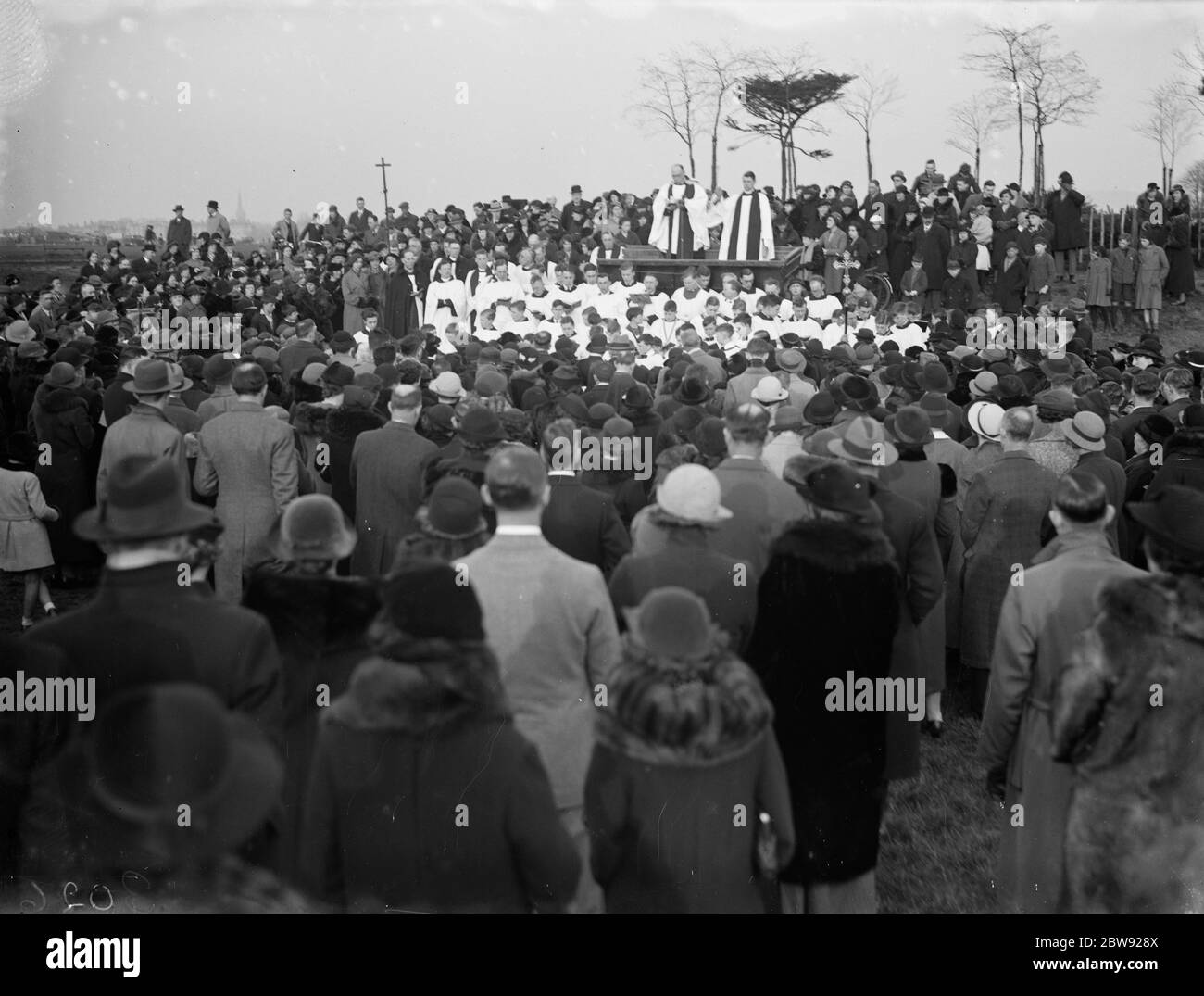 Le vendredi Saint est ouvert - service aérien à Blackheath . 1936 Banque D'Images