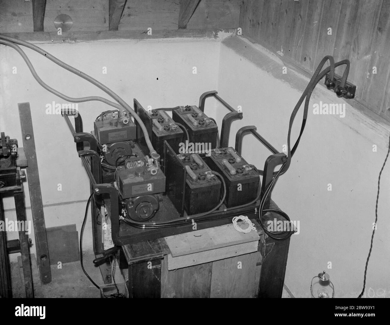 Une unité d'éclairage au garage Western Motor Works à Chislehurst , Kent . 1939 . Banque D'Images